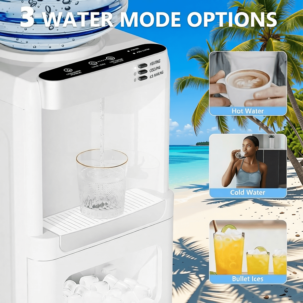 3-in-1 Water Cooler with Ice Maker - Image 2