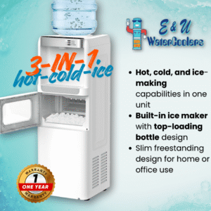 3-in-1 Water Cooler with Ice Maker
